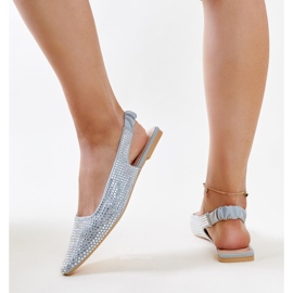 Sandalias de tacón abierto gris brillante de Nadiana 2