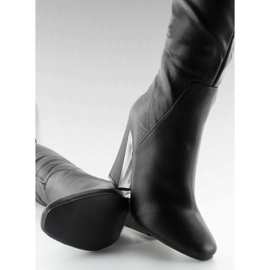 Botas mosqueteras con un excepcional tacón negro C75p negro 5