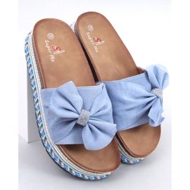 Chanclas de corcho con suela de colores Servoz L.BLUE azul 1