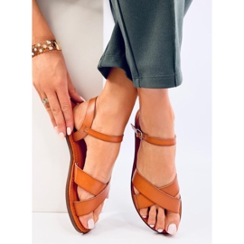 Sandalias mujer Herve Albaricoque marrón 5