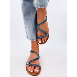 Adani Sandalias de cristal azul 2