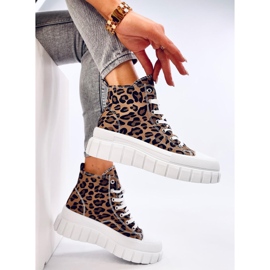 Tenis altos Tiger Leopard marrón 5