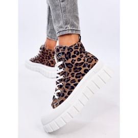 Tenis altos Tiger Leopard marrón 3