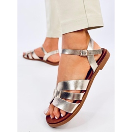 Sandalias planas mujer Manzo Oro dorado 5