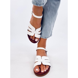 Manzo Sandalias planas de mujer Blanco 2