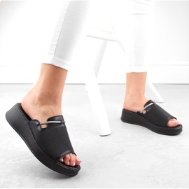 Sandalias cuña mujer piel negra Filippo DK6067 negro 2