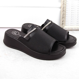 Sandalias cuña mujer piel negra Filippo DK6067 negro 6