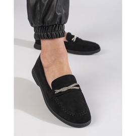 Mocasines mujer ante negro 3