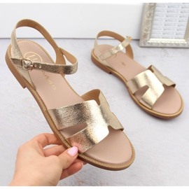 Sandalias mujer oro metalizado Filippo DS3702 dorado 4
