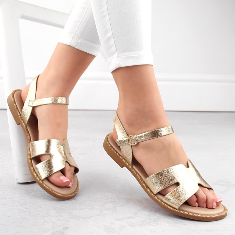 Sandalias mujer oro metalizado Filippo DS3702 dorado 1