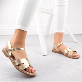 Sandalias mujer oro metalizado Filippo DS3702 dorado 2