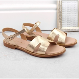 Sandalias mujer oro metalizado Filippo DS3702 dorado 5