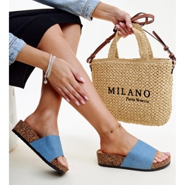 Chanclas cuña corcho Naifene azul 1 Chanclas cuña corcho Naifene azul 1