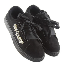 Deportivas Con Perlas Negro H99-11 Negro 6