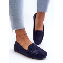 Mocasines Mujer Ante Eco Big Star NN274931 Memory Foam System Azul Marino 4