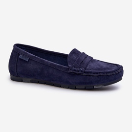 Mocasines Mujer Ante Eco Big Star NN274931 Memory Foam System Azul Marino 1