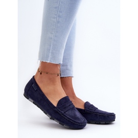 Mocasines Mujer Ante Eco Big Star NN274931 Memory Foam System Azul Marino 2