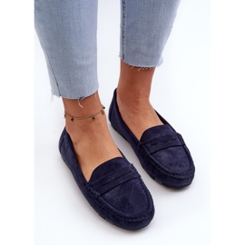 Mocasines Mujer Ante Eco Big Star NN274931 Memory Foam System Azul Marino 5