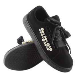 Deportivas Con Perlas Negro H99-11 Negro 4