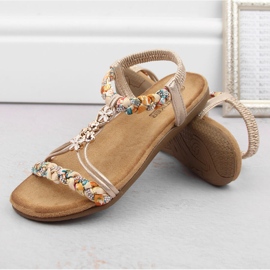 Sandalias cómodas sin cordones para mujer, beige, Artiker 54C1323 6
