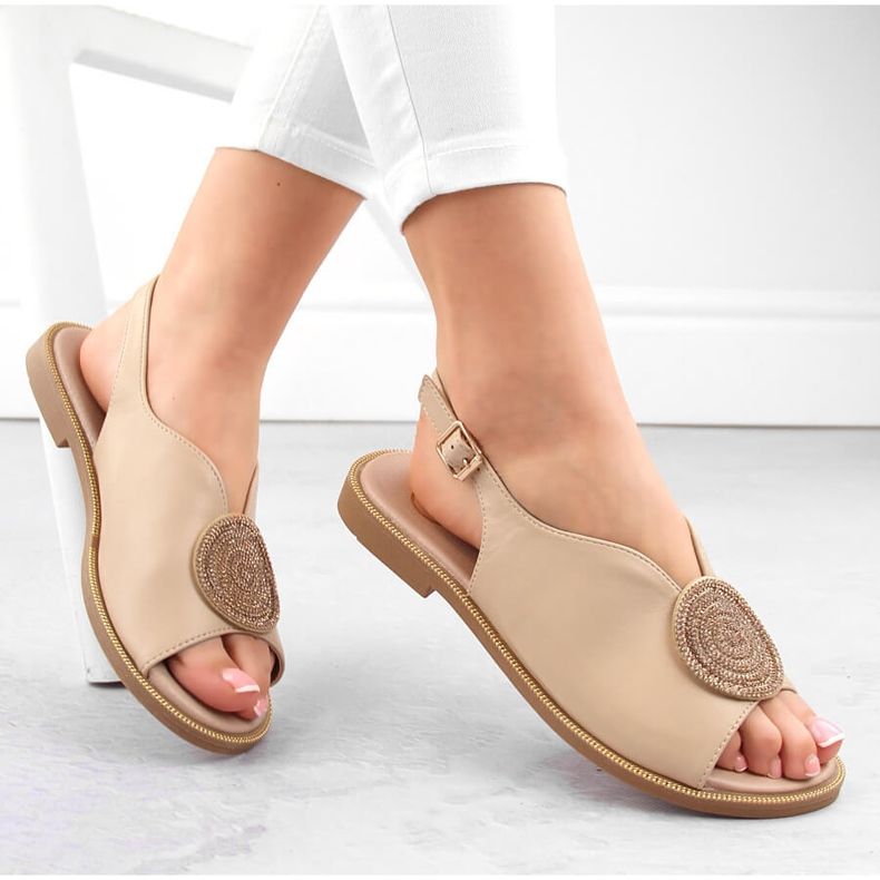 Sandalias de mujer beige con circonitas Filippo DP6229 1
