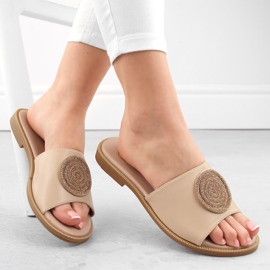 Zapatillas de casa de mujer beige con circonitas Filippo DP6217 1 Zapatillas de casa de mujer beige con circonitas Filippo DP6217 1