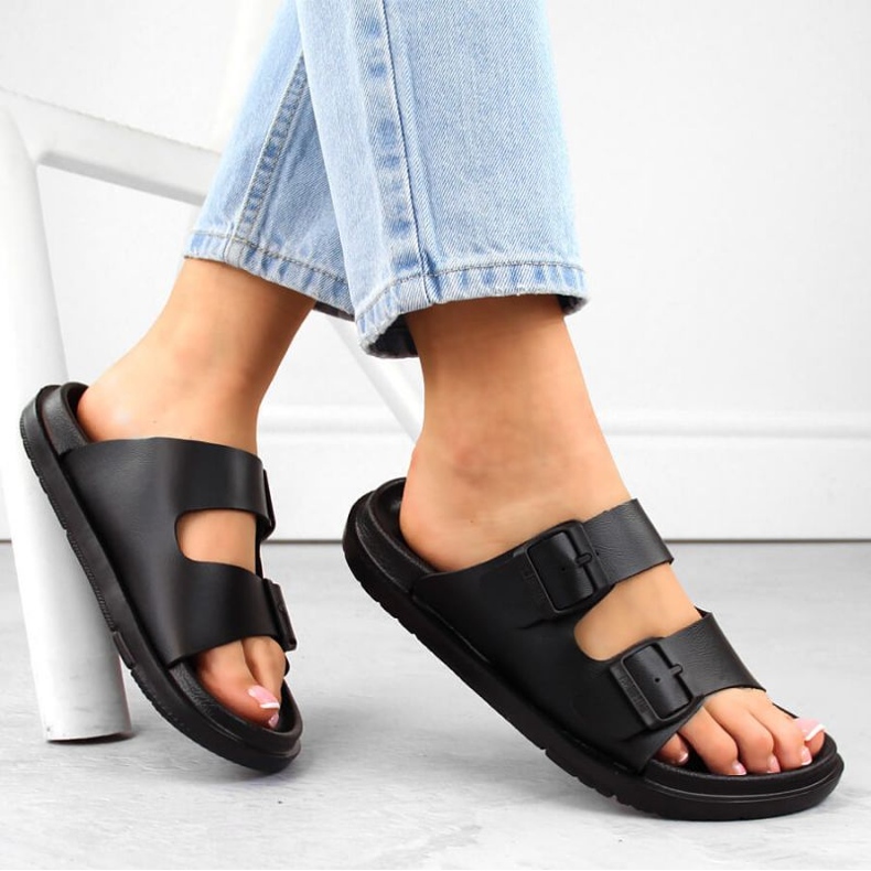 Chanclas Big Star W INT2004A de espuma con hebillas, negro 2