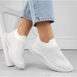 S.Barski Deportivas slip-on con pedrería D&amp;A W OLI257B blanco 1