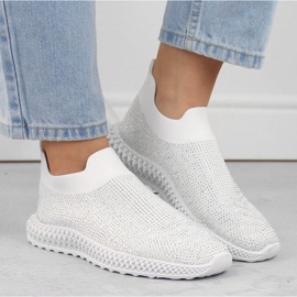 S.Barski Deportivas slip-on con pedrería D&amp;A W OLI257B blanco 3