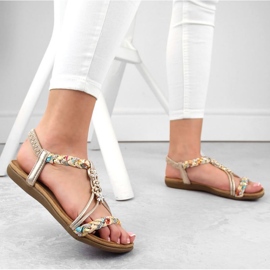 Sandalias cómodas sin cordones Artiker W HBH76A, beige 2