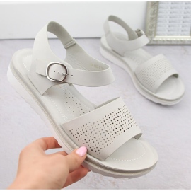 Sandalias mujer gris calado Sergio Leone SK082H 4