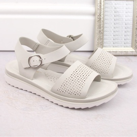 Sandalias mujer gris calado Sergio Leone SK082H 5