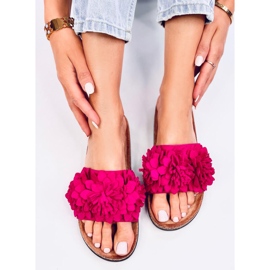 Chanclas de corcho con flores Sebill Fucsia rosado 5