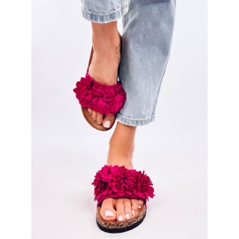 Chanclas de corcho con flores Sebill Fucsia rosado 2