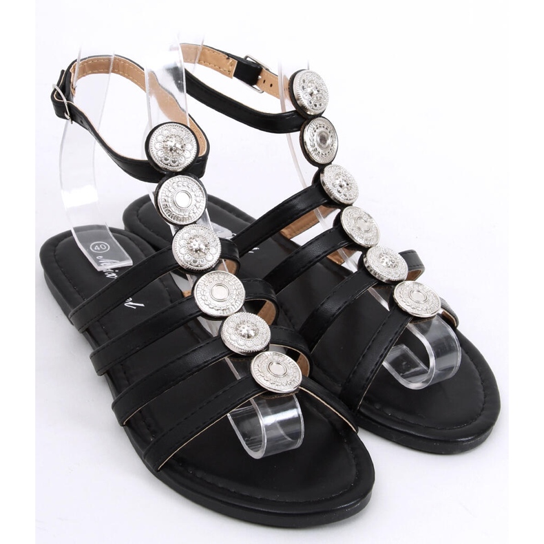 Sandalias gladiadoras de mujer Logan Black negro 1 Sandalias gladiadoras de mujer Logan Black negro 1