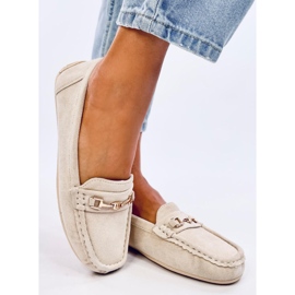 Mocasines mujer en ante Sourd Beige 2
