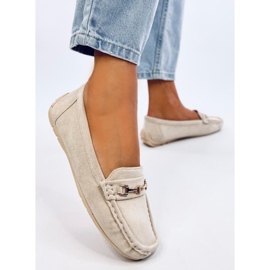 Mocasines mujer en ante Sourd Beige 3