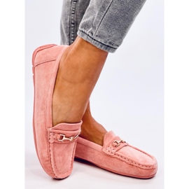 Mocasines mujer en ante Sourd Pink rosado 2
