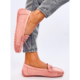 Mocasines mujer en ante Sourd Pink rosado 3