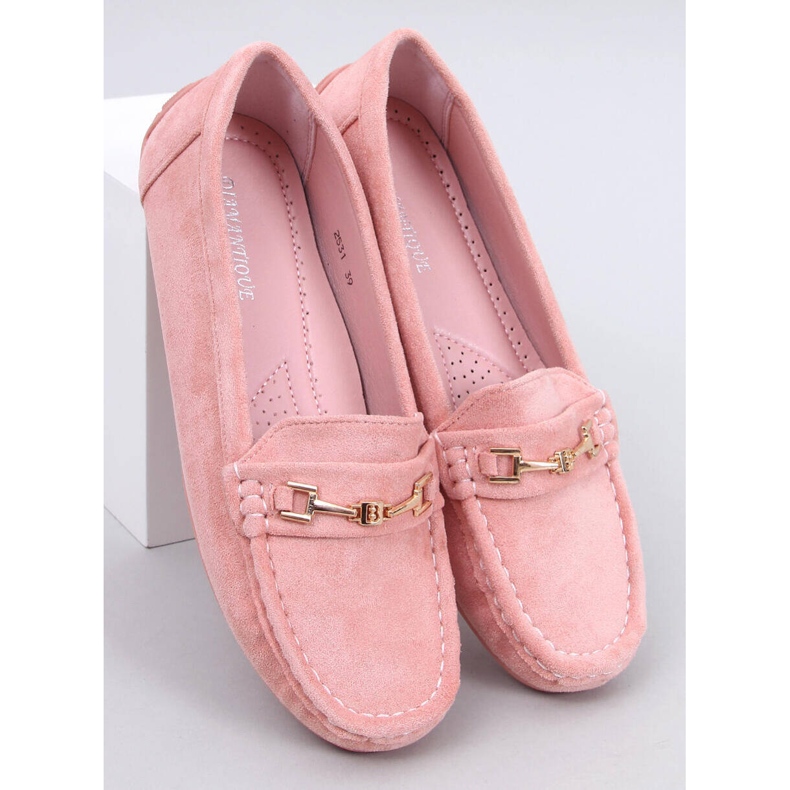 Mocasines mujer en ante Sourd Pink rosado 1