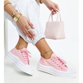 Zapatillas Anbarin rosa con plataforma 1