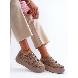 Deportivas de Piel con Plataforma Maciejka 06191-10 Beige 8