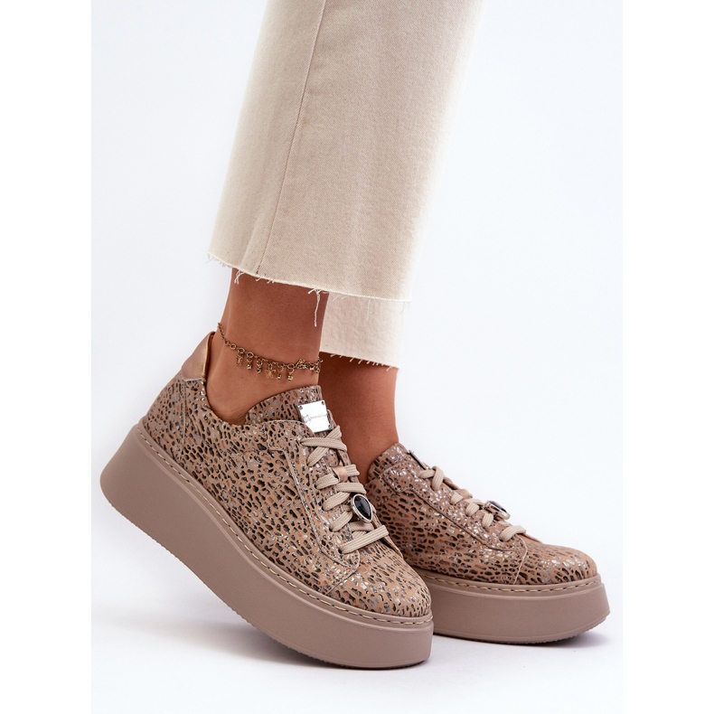 Deportivas de Piel con Plataforma Maciejka 06191-10 Beige 2 Deportivas de Piel con Plataforma Maciejka 06191-10 Beige 2