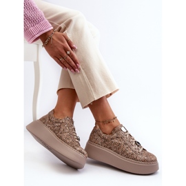 Deportivas de Piel con Plataforma Maciejka 06191-10 Beige 7