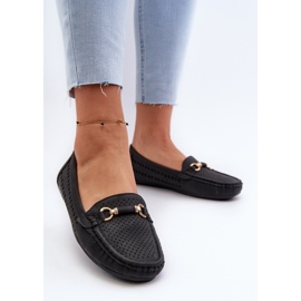Mocasines Calados Con Decoración Para Mujer, Negro Kaydance 3