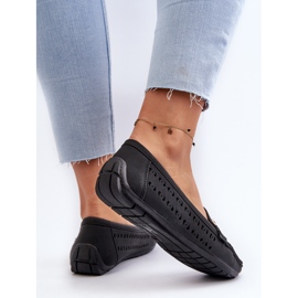 Mocasines Calados Con Decoración Para Mujer, Negro Kaydance 6