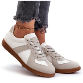 Zapatillas bajas de mujer trenzadas blancas y grises blanco 8