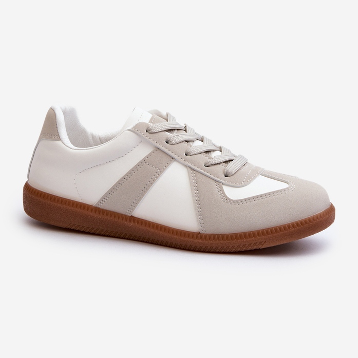 Zapatillas bajas de mujer trenzadas blancas y grises blanco 1