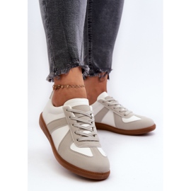 Zapatillas bajas de mujer trenzadas blancas y grises blanco 3