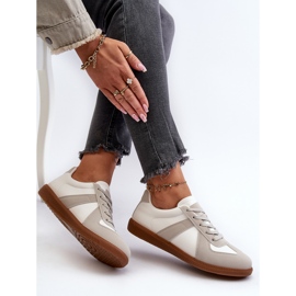 Zapatillas bajas de mujer trenzadas blancas y grises blanco 6